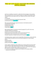 HESI&lowbar;PN&lowbar;EXIT&lowbar;V4 EXAM 100  QUESTIONS WITH UPDATED CORRECT ANSWERS A  GRADE 2023&semi;2026