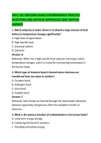 APHY 101 MIDTERM EXAM COMPREHENSIVE PRACTICE QUESTIONS AND DETAILED RATIONALES AND VERIFIED ANSWER 