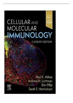 TEST BANK FOR Cellular and Molecular Immunology 11th edition by Abul K&period; Abbas &comma; Andrew H&period; Lichtman &comma; Shiv Pillai &comma; Sarah Henrickson ISBN&colon;978-0443283581 NEW COMPLETE GUIDE WITH RATIONALES 100&percnt; VERIFIED A&plus; GRADE ASSURED&excl;&excl;&excl;&excl;&excl;NEW LATEST UPDATE&excl;&excl;&excl;&excl;&excl;