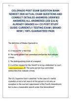 Colorado POST Exam Question Bank & Master Study Guide &vert; 250 Real Q&As with Verified Rationales &lpar;Newest 2026&rpar;