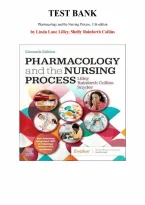 Test Bank for Pharmacology and the Nursing Process&comma; 11th Edition by Linda Lilley&comma; Chapter 1-58 &vert; All Chapters