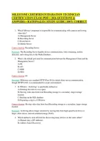 MCIT Milestone Certified Integration Technician Certification Exam &lpar;PDF&rpar; &vert; 2026 Questions & Answers &plus; Rationales &vert; Study Guide &vert; 100&percnt; CORRECT