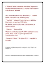 Advanced Health Assessment and Clinical Diagnosis in Primary Care 7th Edition by Dains&comma; Baumann&comma; and Scheibel Comprehensive Test Bank and Study Resources for Advanced Health Assessment&comma; Clinical Diagnosis&comma; Primary Care&comma; Physical Examination&comma; Patient Asses