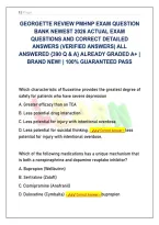 Georgette Review PMHNP Board Exam Question Bank &vert; 390 Real Q&As with Verified Rationales &lpar;Newest 2026&rpar;