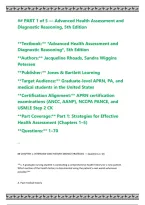 Advanced Health Assessment and Diagnostic Reasoning 5th Edition Comprehensive Test Bank and Study Resources for Advanced Patient Assessment&comma; Clinical Reasoning&comma; Physical Examination&comma; Diagnostic Evaluation&comma; Differential Diagnosis&comma; and Primary Care Practice