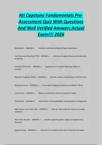 Ati Capstone Fundamentals PreAssessment Quiz With Questions&NewLine;And Well Verified Answers Actual&NewLine;Exam&excl;&excl;&excl; 2026&NewLine;