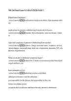 NR 326 Final Exam Practice Questions PDF &vert; Mental Health Nursing