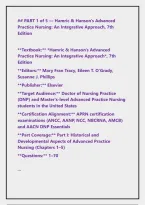 Hamric and Hanson's Advanced Practice Nursing An Integrative Approach 7th Edition Comprehensive Test Bank and Study Resources for Advanced Practice Nursing&comma; Clinical Leadership&comma; Evidence-Based Practice&comma; Professional Roles&comma; and Advanced Nursing Care
