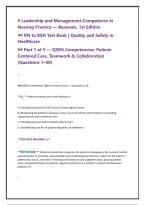 Leadership and Management Competence in Nursing Practice 1st Edition by Beauvais Comprehensive Test Bank and Study Resources for Nursing Leadership&comma; Management Competencies&comma; Clinical Decision-Making&comma; Teamwork&comma; Communication&comma; Professional Development&comma; and 