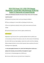 PCB 3703 Exam 3 V2 &vert; PCB 3703 Human &NewLine;Physiology &vert; Actual Q&A with Rationale &lpar;PCB3703 &NewLine;Exam 3&rpar; &vert; University of Central Florida