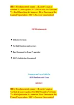 HESI Fundamentals 1 &vert; Exam Questions & Answers Study Guide