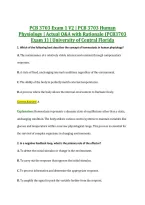 PCB 3703 Exam 1 V2 &vert; PCB 3703 Human &NewLine;Physiology &vert; Actual Q&A with Rationale &lpar;PCB3703 &NewLine;Exam 1&rpar; &vert; University of Central Florida 