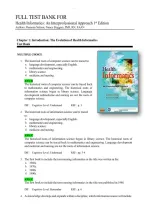 Health Informatics&colon; An Interprofessional Approach 1st Edition by Nelson & Staggers &vert; Chapter 31 Test Bank