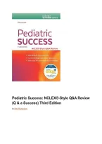 Pediatric Success NCLEX-Style Q&A Review 3rd Edition &vert; Questions & Answers