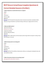 MCIT Newest Actual Exam Complete Questions & &NewLine;Correct Detailed Answers &lpar;Verified &rpar;