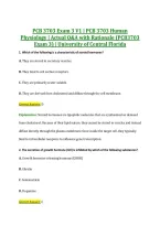 PCB 3703 Exam 3 V1 &vert; PCB 3703 Human &NewLine;Physiology &vert; Actual Q&A with Rationale &lpar;PCB3703 &NewLine;Exam 3&rpar; &vert; University of Central Florida