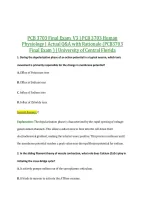 PCB 3703 Final Exam  V3 &vert; PCB 3703 Human &NewLine;Physiology &vert; Actual Q&A with Rationale &lpar;PCB3703 &NewLine;Final Exam &rpar; &vert; University of Central Florida
