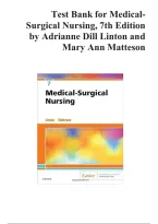Medical-Surgical Nursing 7th Edition by Linton & Matteson &vert; Test Bank