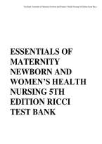 Essentials of Maternity&comma; Newborn & Women&rsquo;s Health Nursing 5th Edition by Ricci &vert; Test Bank