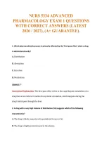 NURS 5334 Exam Compilations with Complete & Verified Solutions