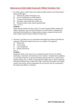 Maternal & Child Health Nursing 8th Edition by Pillitteri &vert; Complete Test Bank&comma; Questions & Answers 2026&sol;2027