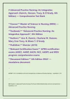 Advanced Practice Nursing An Integrative Approach 6th Edition by Hamric&comma; Hanson&comma; Tracy&comma; and O'Grady Comprehensive Test Bank and Study Resources for Advanced Practice Nursing Roles&comma; Clinical Practice&comma; Leadership&comma; Evidence-Based Practice&comma; Professiona