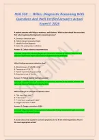 NSG 550 &mdash; Wilkes Diagnostic Reasoning With&NewLine;Questions And Well Verified Answers Actual&NewLine;Exam&excl;&excl;&excl; 2026