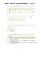 Nursing for Wellness in Older Adults 8th Edition &vert; Complete Test Bank&comma; Questions & Answers 2026&sol;2027