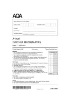 AQA A Level Further Mathematics 7367 Paper 3 mechanics  2026