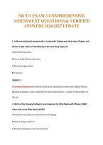 NR 511 EXAM 3 COMPREHENSIVE&NewLine;ASSESSMENT QUESTIONS & VERIFIED&NewLine;ANSWERS 2026&sol;2027 UPDATE