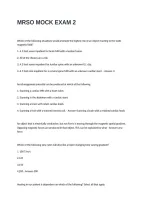 MRSO MOCK EXAM 2 QUESTIONS AND ANSWERS