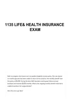 Life & Health Insurance Exam 1135 &vert; Questions&comma; Answers & Study Guide 2026&sol;2027