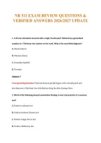 NR 511 EXAM REVIEW QUESTIONS &&NewLine;VERIFIED ANSWERS 2026&sol;2027 UPDATE
