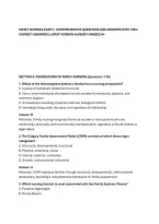 FAMILY NURSING EXAM 1&colon; COMPREHENSIVE QUESTIONS AND ANSWERS WITH 100&percnt;&NewLine;CORRECT ANSWERS &vert; LATEST VERSION ALREADY GRADED A&plus;