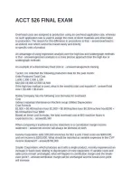 ACCT 526 FINAL EXAM&period; QUESTIONS AND ANSWERS 2026