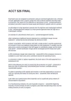 ACCT 526 FINAL&period;   QUESTIONS AND ANSWERS