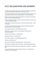 ACCT 526 QUESTIONS AND ANSWERS&period;