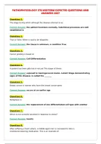 PATHOPHYSIOLOGY 370 MIDTERM EXPECTED QUESTIONS AND&NewLine;ANSWERS 2027