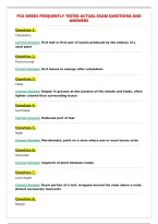 PCA WEEDS FREQUENTLY TESTED ACTUAL EXAM QUESTIONS AND&NewLine;ANSWERS