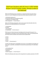 CSSLP Exam Questions with all Correct & 100&percnt; Verified Answers &vert;Actual Complete Update &vert;Already Graded A&plus; &lpar;Just Released&rpar;