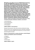 WGU D441 Pharmacology Objective Assessment &vert; WGU D441 OA Study Guide & Exam Prep 2026&ndash;2027 &vert; WGU D441 Pharmacology Course Review &vert; Pharmacology&comma; Pharmacokinetics&comma; Pharmacodynamics&comma; Drug Classifications&comma; Mechanisms of Action&comma; Medication Administration&comma; Med
