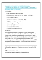 BUILDING AUTOMATION SYSTEMS TECHNICIAN &NewLine;CERTIFICATION 2026&sol;2027 EXAM QUESTIONS AND CORRECT &NewLine;ANSWERS WITH RATIONALES 