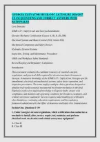 GEORGIA ELEVATOR MECHANIC LICENSURE 2026&sol;2027 &NewLine;EXAM QUESTIONS AND CORRECT ANSWERS WITH &NewLine;RATIONALES