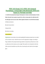 PSYC 101 Exam 3 V2 &vert; PSYC 101 General &NewLine;Psychology &vert; Actual Q&A with Rationale &lpar;PSYC101 &NewLine;Exam 3&rpar; &vert; Portage Learning