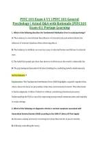 PSYC 101 Exam 4 V1 &vert; PSYC 101 General &NewLine;Psychology &vert; Actual Q&A with Rationale &lpar;PSYC101 &NewLine;Exam 4&rpar; &vert; Portage Learning