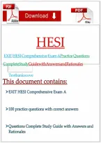 EXIT HESI Comprehensive Exam A Practice Questions &vert; Question Bank with Rationales 2026&sol;2027