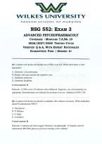 Wilkes University &vert; NSG 552 Psychopharmacology &vert; Exam 3 &vert; &lpar;Modules 7&comma; 8&comma; 9&comma; 10&rpar; &vert; Actual Exam &vert; Questions & Verified Rationales &vert; Graded A&plus; Guaranteed Pass &vert; Newly Released 2026&sol;2027&sol;2028