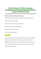 PSYC 101 Exam 3 V1 &vert; PSYC 101 General &NewLine;Psychology &vert; Actual Q&A with Rationale &lpar;PSYC101 &NewLine;Exam 3&rpar; &vert; Portage Learning