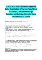  NSG 3100 Exam 4 Comprehensive Review Guide Galen College of Nursing Actual Exam 2026&sol;2027 &vert; Complete Exam-Style Questions with Detailed Rationales &vert; Pass Guaranteed &ndash; A&plus; Graded