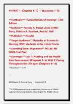 Fundamentals of Nursing by Patricia A&period; Potter&comma; Anne Griffin Perry&comma; Patricia A&period; Stockert&comma; and Amy M&period; Hall Comprehensive Test Bank and Study Resources for Nursing Fundamentals&comma; Patient Care&comma; Clinical Skills&comma; Health Assessment&comma; Safety&comma; Communication&comma; and Pro